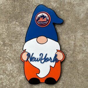 New York METS Gnome “3D” Huge Front Door Greeter, Show AMAZIN Mets Pride "NEW"